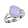 Natürlicher Regenbogen-Mondstein Edelstein Handgefertigt 925 Sterlingsilber Ring Größe 7 K1M86