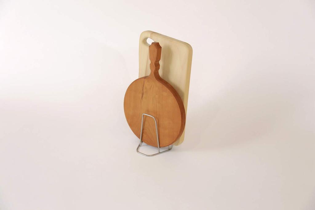 Woodpecker Cutting Board Stainless Round Cutting Kitchen Made In Japan 2 Stand, Steel, Board, Storage, (for Pieces)