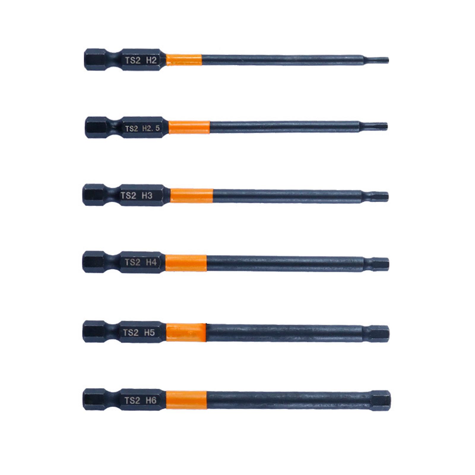 

Набор ударных шестигранных ключей Аллена 6/7 шт. 50/100 мм, шестигранный хвостовик 1/4 дюйма, стальная шестигранная отверточная бита для сборки 2