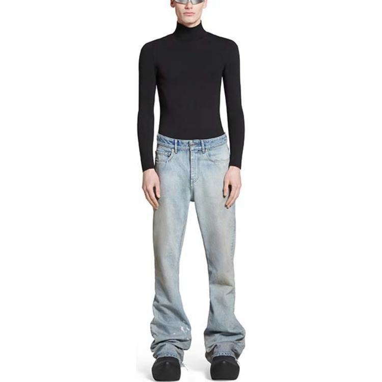 Balenciaga Jeans Loose Fit Unisex Blue 751089TDW144016