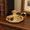 With Carry Handle Handheld Candlestick Holder Zinc Alloy Candle Stand Dining Table Centerpiece
