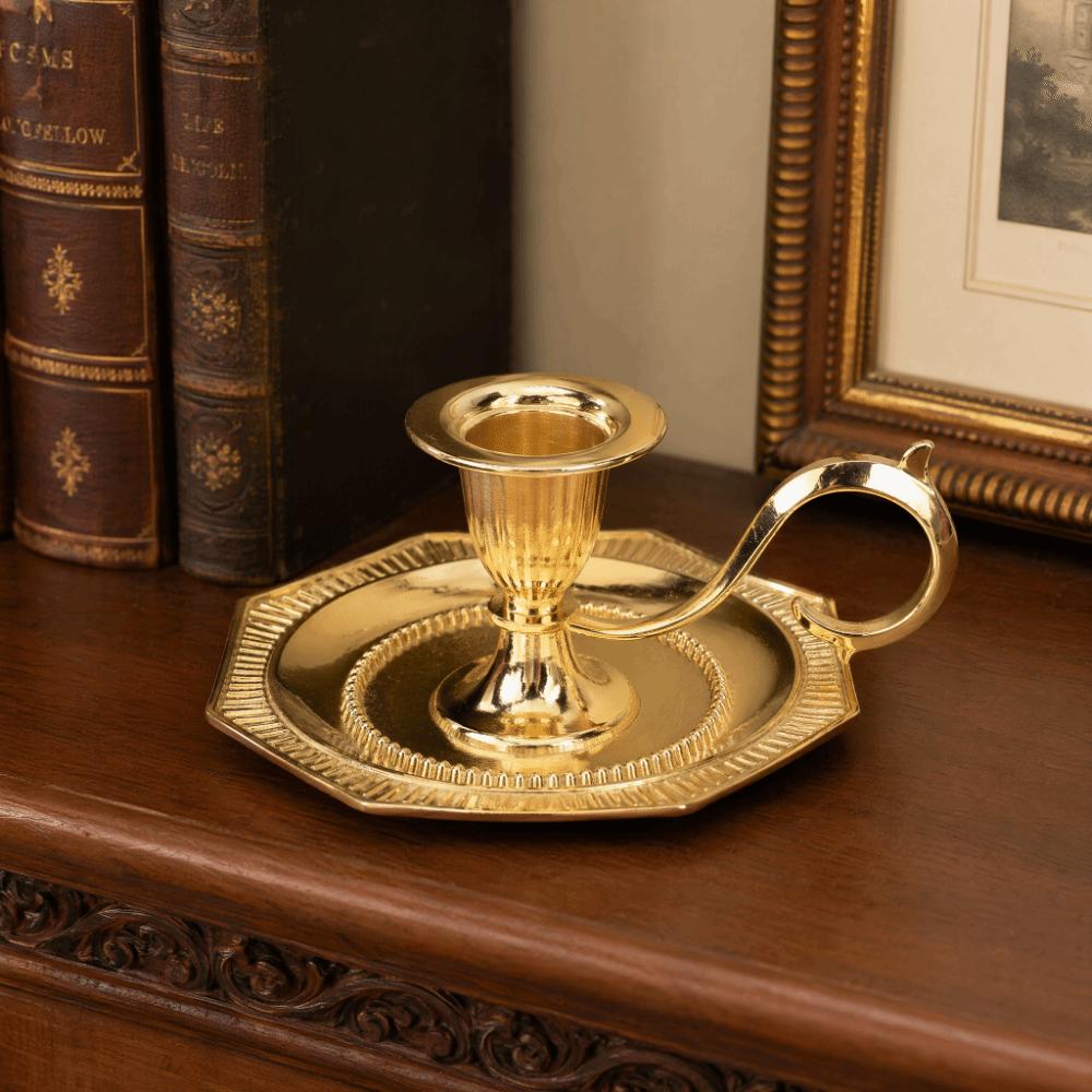 Zinc Alloy Vintage Taper Candle Stick Holder Candle Stand Dining Table Centerpiece