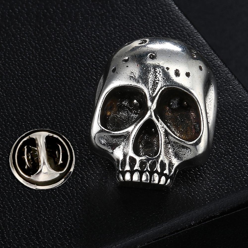 Ghost Head Brooch Gothic Backpack Badge Clothing Accessories Punk Style Skull Bag Pins Fashion Men Women Halloween Gift OHX001