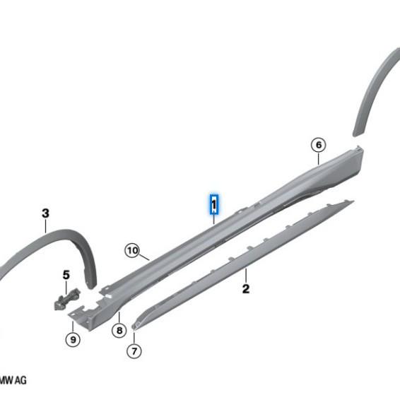 51778465823/51778465824 - Compatible with BMW X1L U12 Side Sill