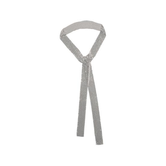 Metal Scarf Sparkling Sequin Thin Long Scarf Night Club Party Glittery Women Neck Wrap Neck Accessory