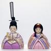 Hina Wooden Doll Single Doll with Round Doll, "Kotohoki" Mikoto, Tray, Natural, KTH-3203E2