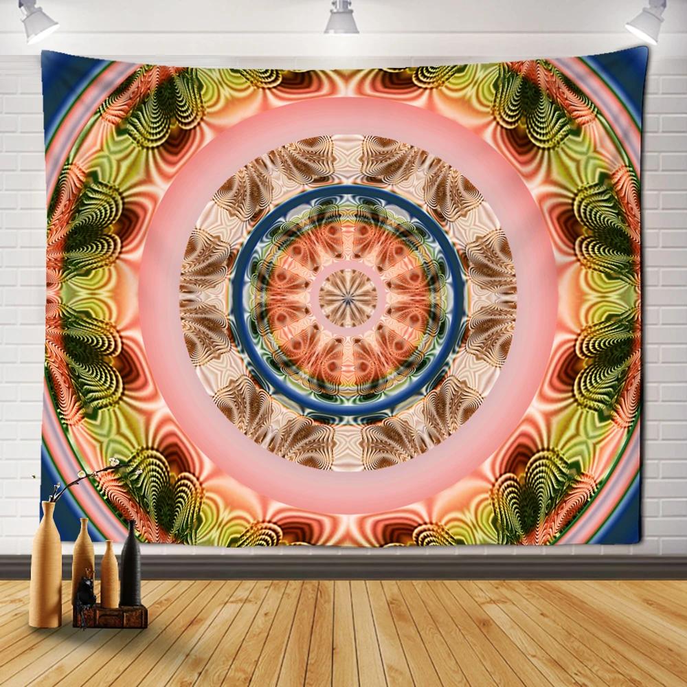 Гостиная в стиле бохо Психоделическое колдовство Общежитие Простыни Домашний декор — фото 12