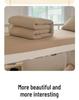 MUJI-Inspired Solid Color Cotton Button-Down Student Bedding Set - Japanese Style, Skin-Friendly, Four-Piece College Set