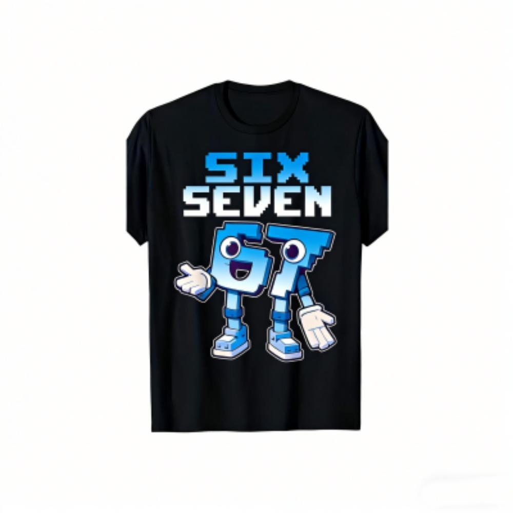 Summer Fashion Fun Cartoon 67 Print Kids T-Shirts Summer Street Short-Sleeve Outdoor Casual Tops for Boy and Girl's Tees Top