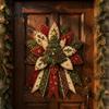 Einfache Nähbastelarbeiten für Partys Festlicher gesteppter Weihnachts-Türbehang DIY-Kit, Immergrüner Baum, 3D-gepolsterte Patchwork-strukturierte bauschige Stoffschleifen