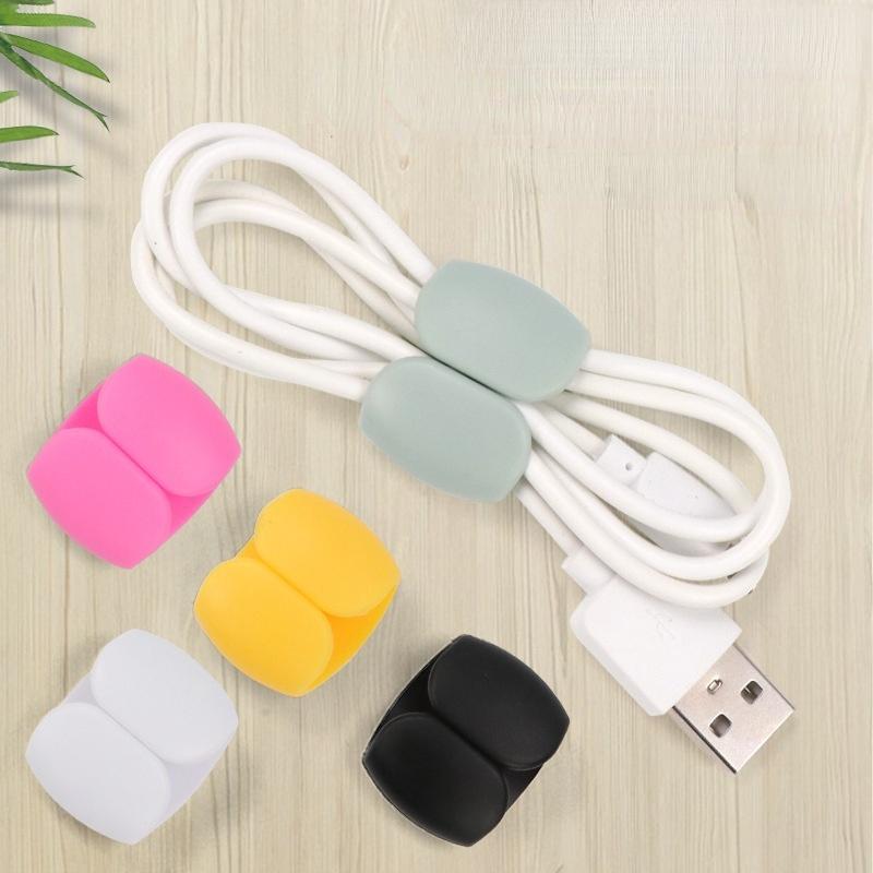 4Pcs Cable Organizer Buckles USB Cable Earphone Cable Organizer Holder Buckle Portable Tiny Office Accessories Cable Organizer