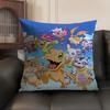 Anime DDigimon AAdventure Cushion Cover Natural Linen Organic Fabric DoubleSided Printing Sofa Home Decor Gift Pillow Case