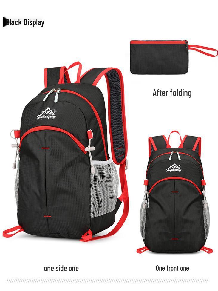 Unisex Outdoor Cycling and Travel Backpack: Wear-Resistant, Foldable, Water-Repellent Nylon Bag