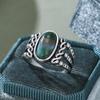 Bohemian Retro Patterned Imitation Turquoise Multi-layer Ring, Women's  Ethnic Style Holiday Accessory Gift
