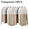 1-40PCSEVA Waterproof Transparent Suit Jacket Storage Bag Semi Packaged Clothing Dust Cover Short Wardrobe Hanging Clothes Cover