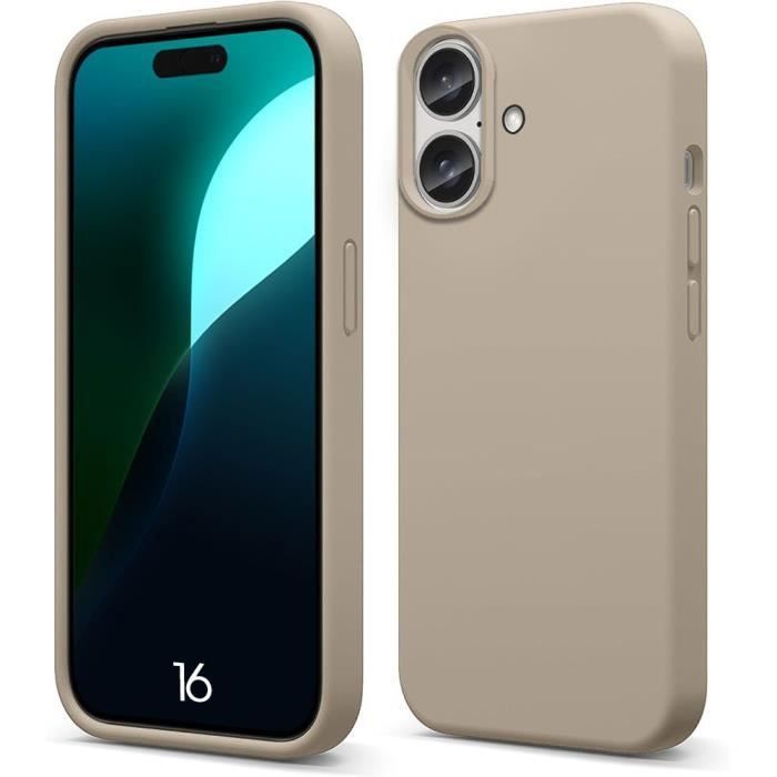 Coque de protection - BOOLING - pour iPhone 16 - Silicone doux - Antichoc - Anti-rayures