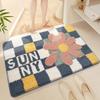 Nordic Fluffy Bath Mat - Super Soft & Thickened, High Absorbency Quick Dry, Flocked Microfiber, Bathroom Rug for Home Decor