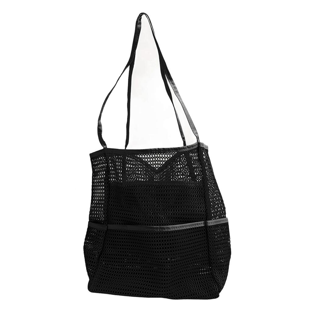 Mesh Beach Handbag Multiple Large Capacity Shoulder Bag for Travel Swimming Pool Picnic Camping