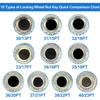 VekAuto BMW Compatible Wheel Lock Nuts, Durable 36/20PT Galvanized Alloy Steel Silver Tone Anti-Theft Screw Nut Removable Key Socket