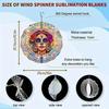 2D Mandala Wind Chime with Colorful Day of the Dead Skull Design Metal Outdoor Garden Decor for Patio Balcony Thanksgiving Christmas Gift