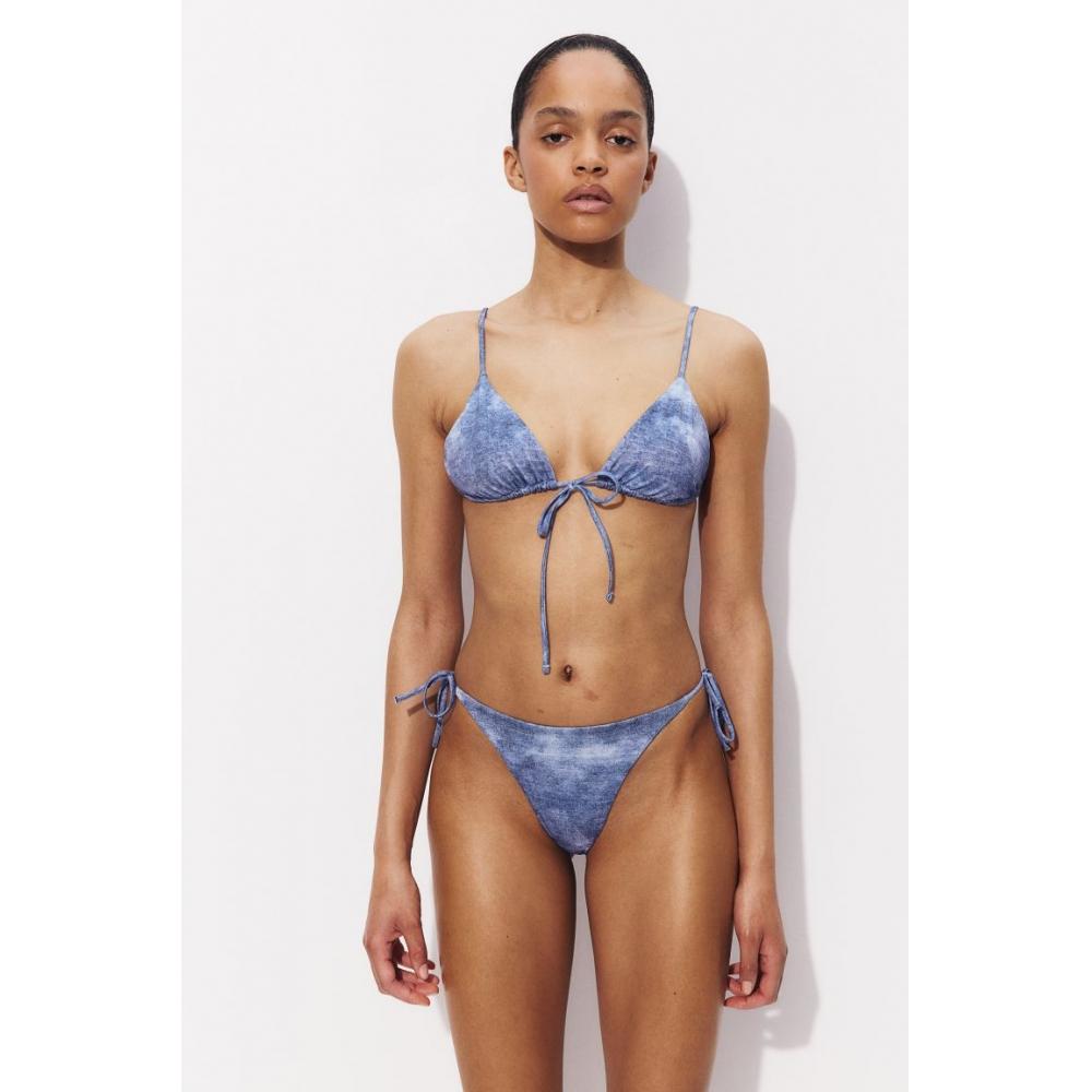 

Низ бикини с завязками HM, синий, вымытый