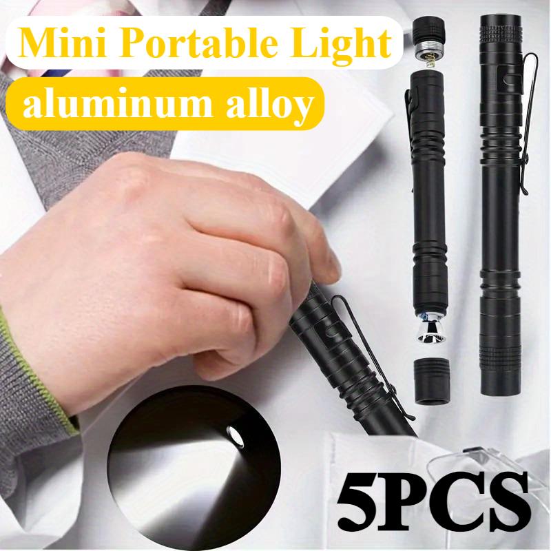 5PC Mini Portable LED Pen Light, Super Bright, Skilled Hands Holding Flashlights, Camping Outdoors, Emergency Situations