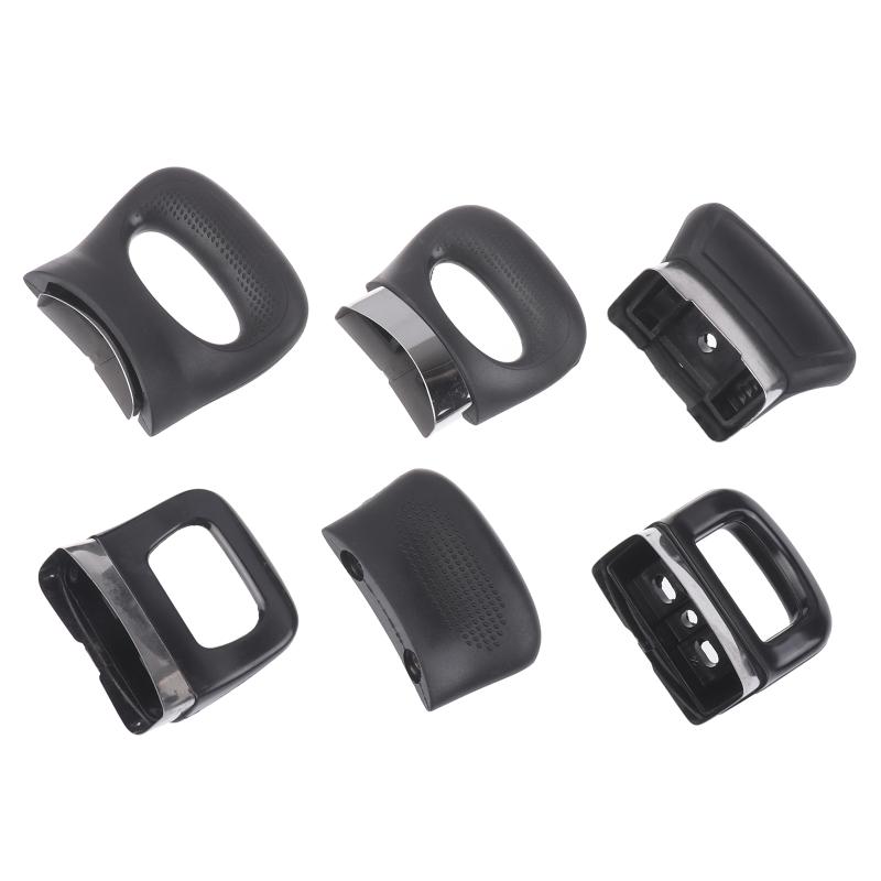 2 pezzi Maniglie laterali nere per pentola, antiscottatura, con viti, per accessori da cucina.