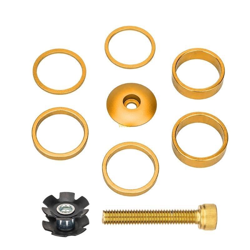 Bicycles Front Fork Stem Spacers Kits with Headset Star Nut Bike Headset Spacer