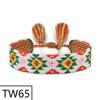 Handmade Bohemian Embroidered Logo Tassel Bracelet - Ethnic Style Friendship Band