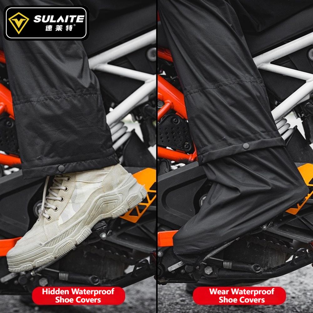 Sulaite Rain Suit Motorcycle Rain Gear Suit For Men & Women Jackets & Pants Reflective Waterproof Breathable Rainsuit