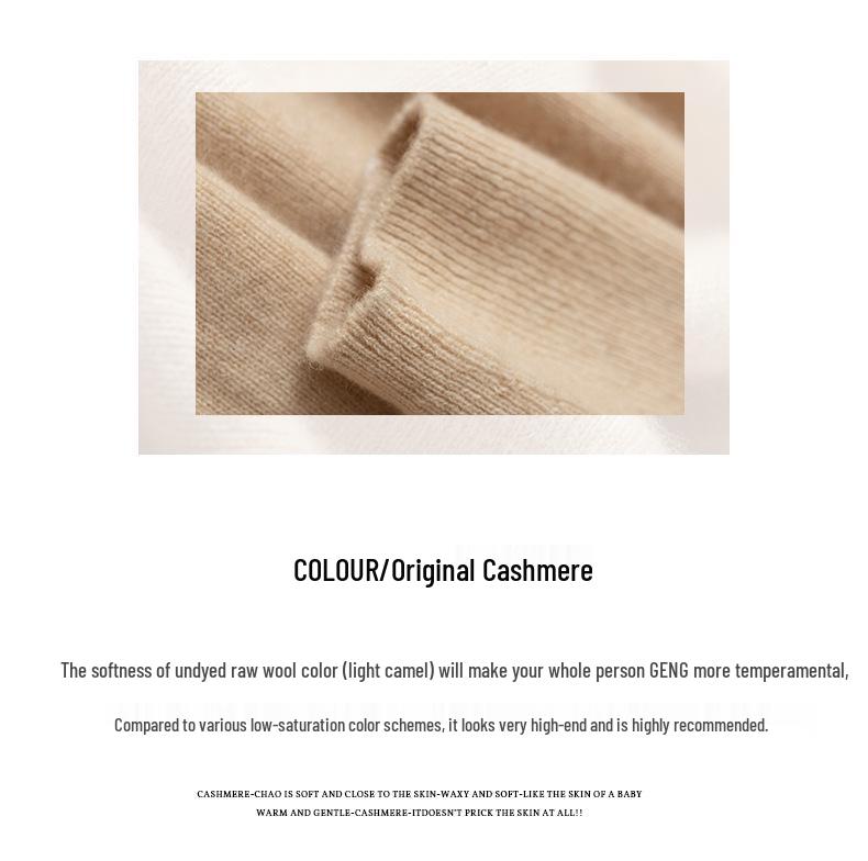 Women's Slim-Fit Ribbed Cashmere Sweater - Solid Color, High-Neck, Knitted Top for Autumn/Winter