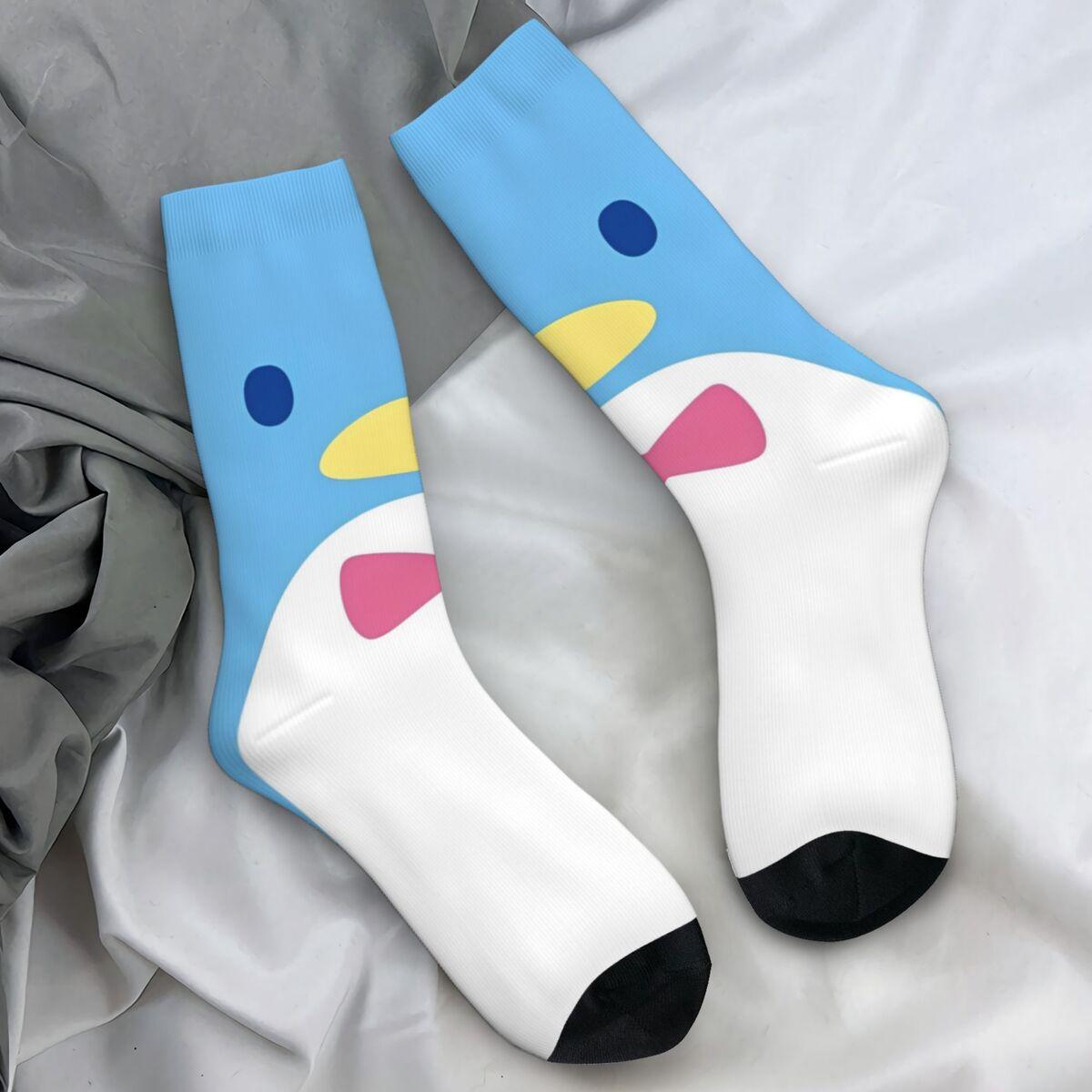 

Чулки Sanrio Tuxedo Sam Penguin для женщин и мужчин, теплые мягкие модные носки для зимнего бега, спортивные нескользящие носки с рисунком, подарок One Size