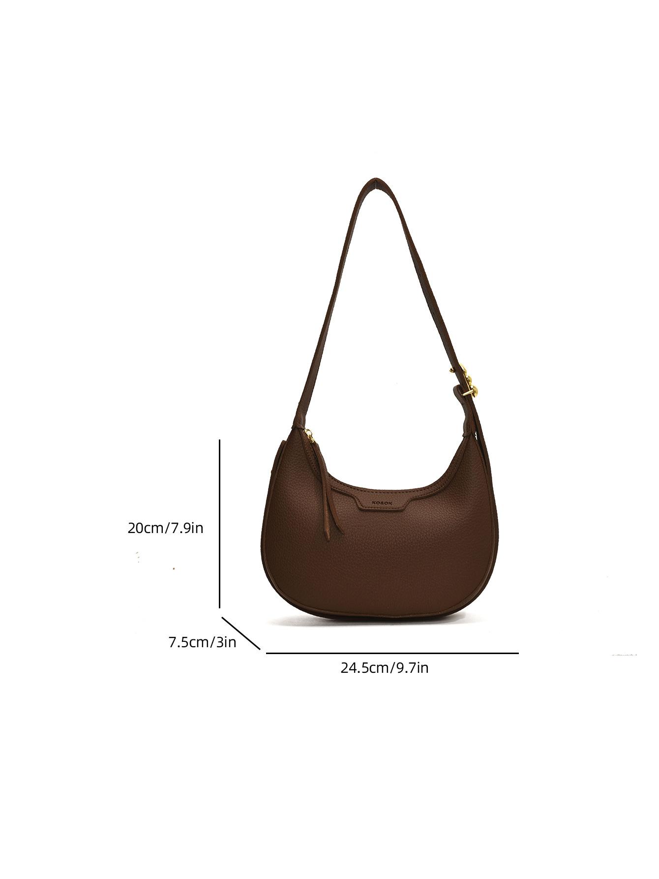 

Niche shoulder bag women s 2025 new spring high-end trendy underarm messenger bag commuter fashion crescent bag коричневый