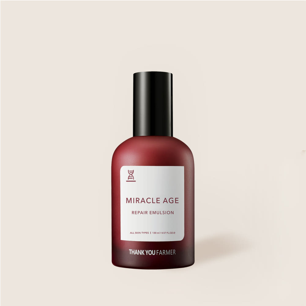 THANK YOU FARMER Miracle Age Repair Emulsion 130ml Hyaluronsäure Kollagen Peptid Tief Feuchtigkeitsspendende Emulsion