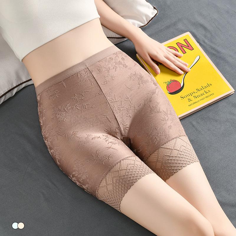 Culotte d'été pour femme grande taille, ajourée en dentelle, anti-reflet, taille haute