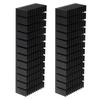 2Pcs Cooling Fins Aluminum Power Radiator Slotted Heatsink Kit for Electronics 120x40x20mmWith Adhesive