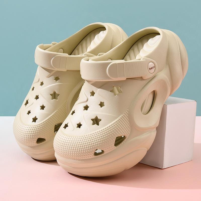 Hole Shoes Women's Outer Wear Breathable and Wear-resistant Bag Head Drag Home Non-slip Versatile and Non-smelly Feet Advanced Cool Slippers