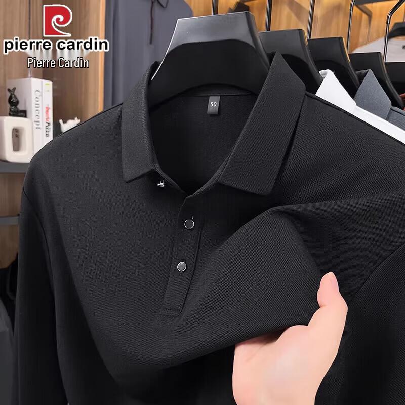 Pierre Cardin Men s Mulberry Silk Blend Long-Sleeve Polo Shirt 3XL