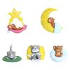 PVC Sleeping Tom and Jerry Car Ornament, Sweet Sleep Dolls for Car Interior Decoration, Cute Cartoon Dashboard Figurine
