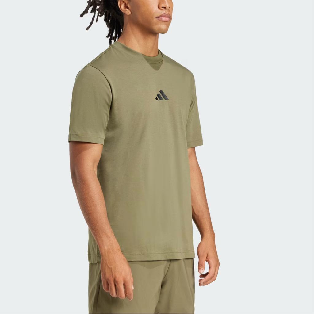 New Adidas ESSENTIALS T-Shirt Men's Olive Layer JF1097