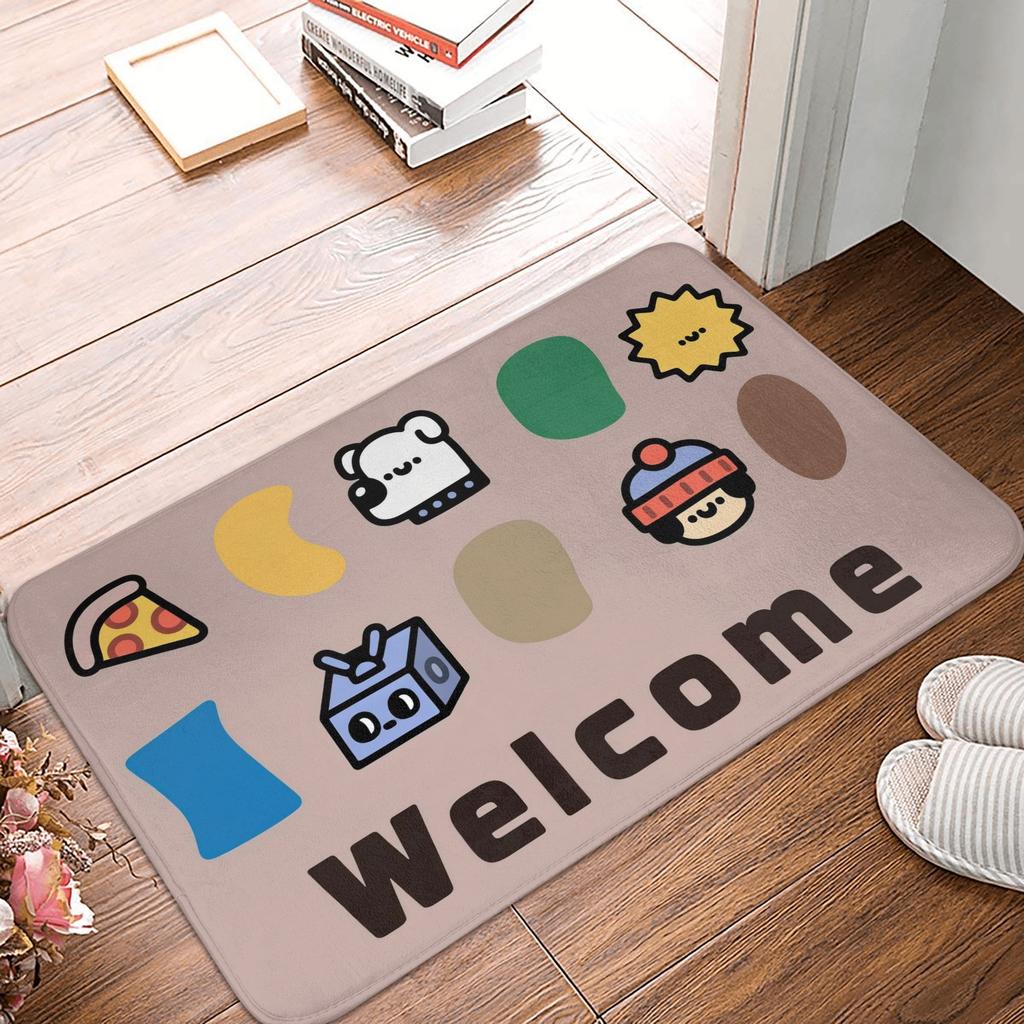 Ins Style Cartoon Animals Welcome Front Door Mat Anti-Slip Indoor Waterproof Doormat Garden Garage Entrance Rug Carpet