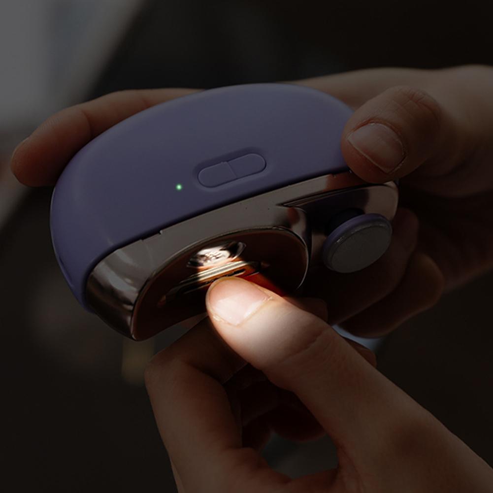 Automatic Fingernail Cutter USB Charging Electric Manicure Nail Trimmer Anti Splash Safety Nail Clipper for Men Women
