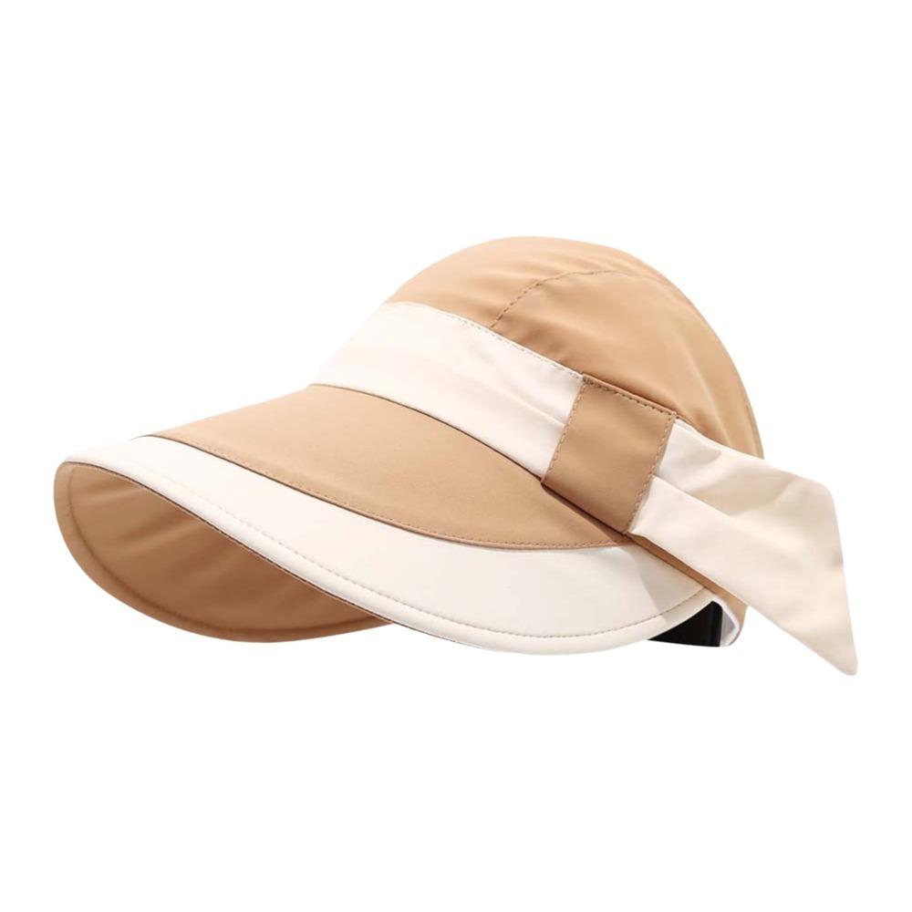 Breathable Wide Brim Sun Cap Polyester Sunscreen Empty Top Hat Women Sunshade Hat  Sport