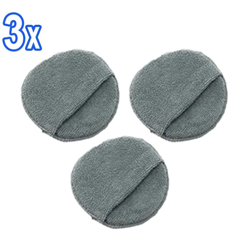 Microfiber Wax Applicator Pad Combination Diameter Ultra Soft with Finger Pocket Polish Car Wax Apply Buff Pads Car Cleaning