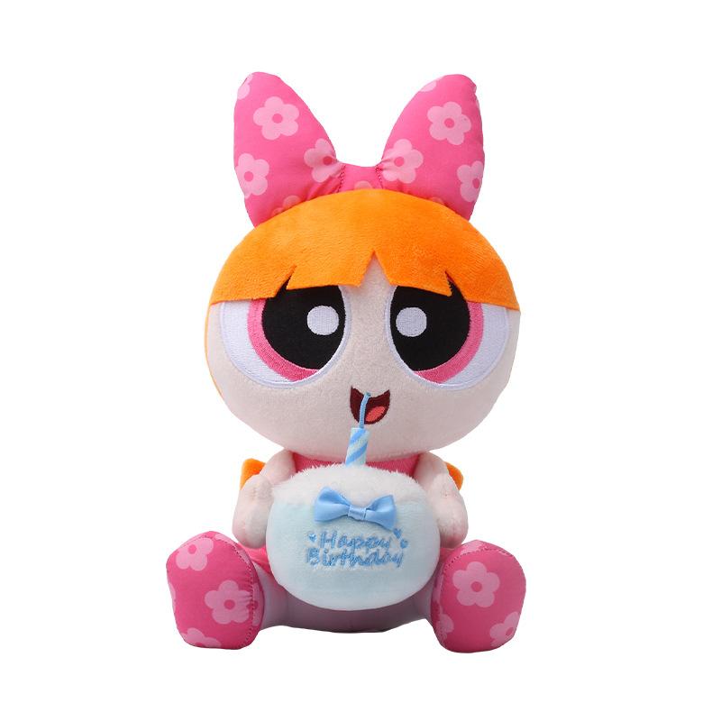 Hugkis Die Powerpuff Girls Geburtstagskuchen Serie Cartoon Plüschpuppen Anime Blossom Bubbles Buttercup Pp Baumwolle Gefüllte Spielzeuge Geschenke