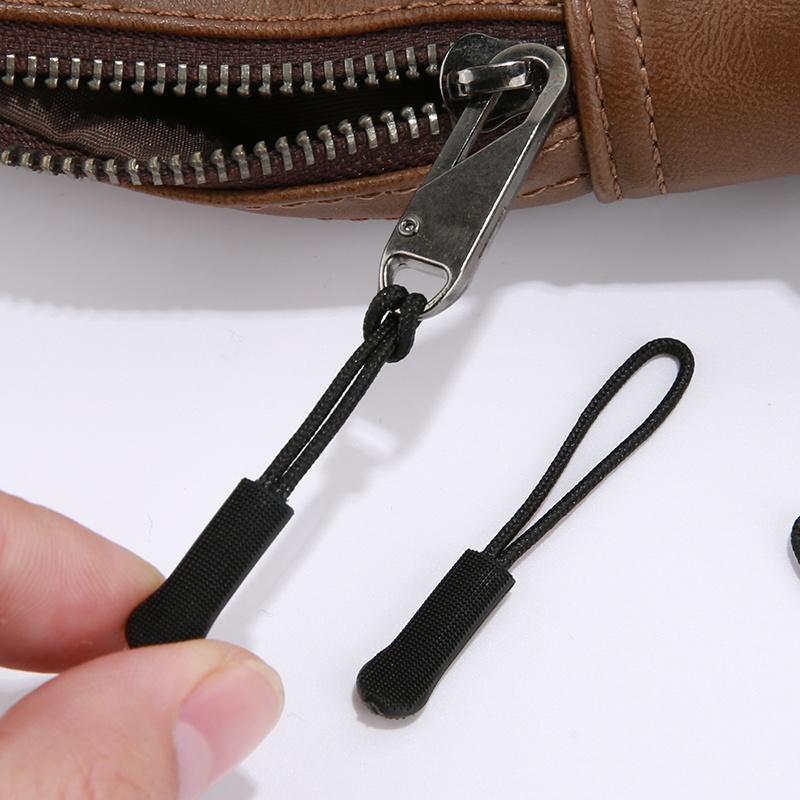 5/10/20PCS Zipper Head Extension Cord Tags Pulls Slider Cord Rope Puller Ends Lock Zip Clip Buckle for Bag Outdoor