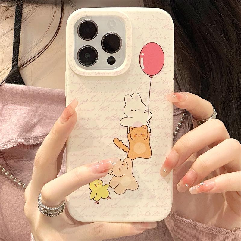 Zhitai Wheat Shell iPhone 15 Pro Max/14/16 Pro Case - Cute Cartoon Design for 7/8 Generation.