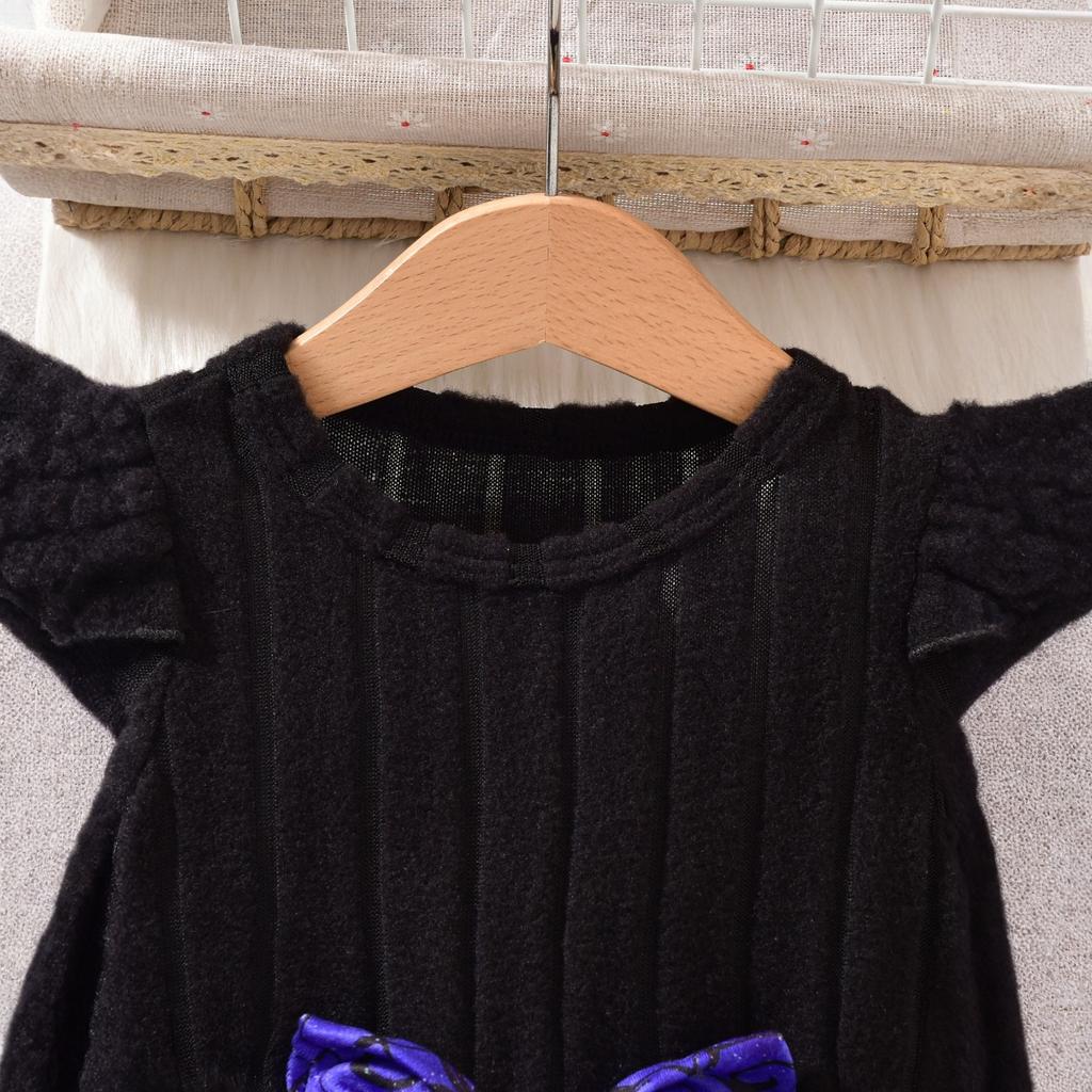 Baby Halloween Katze Print Strampler Kleid Kostüm