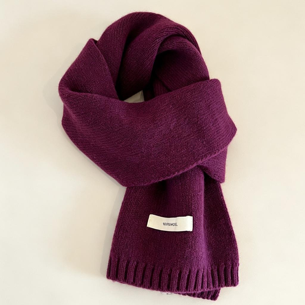 New High-quality 111 Pure Scarf Women's Winter Australian Warm Knitted Versatile Couple Red Scarf