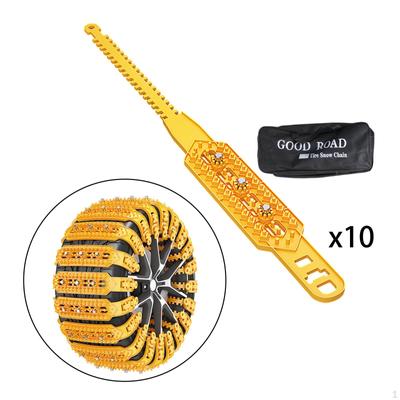 10 Pieces Emergency Tire Chains Snow Anti Skid for Winter Driving